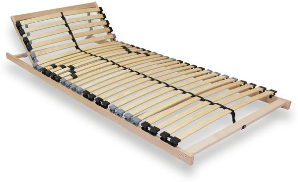 Mister Sandman Lattenrost 80x200 cm ErgoFlex 7 Zonen verstellbar Kopfteil Lattenrahmen stabil leise Bettgestell kompatibel mit Allen Matratzen und Bettgestell selbstmontierend