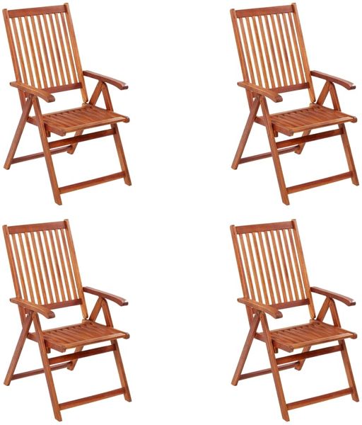 vidaXL Klappbare Gartenstühle 4 Stk. Massivholz Akazie 3065515