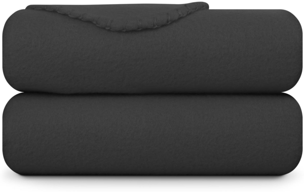 Fleecedecke 130x170cm ( Schwarz ) Wohndecke, Kuscheldecke - Öko Tex warme Coral Fleece Decke, kuschelig und atmungsaktiv mit Kettelrand - Autodecke