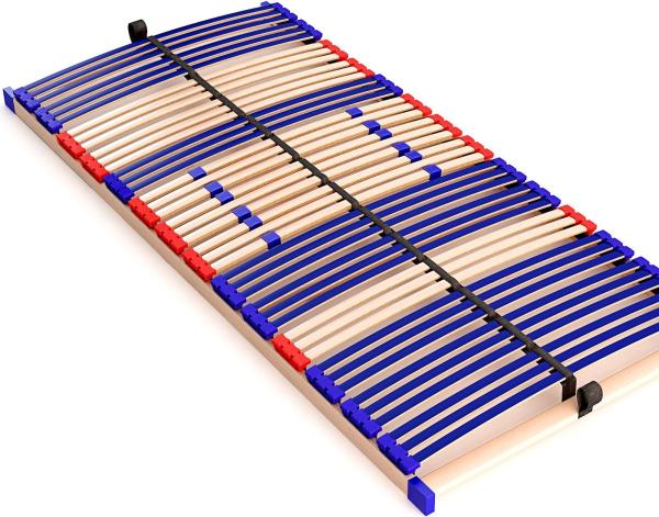 stabiler Lattenrost 100% BUCHE Lattenrahmen - nicht verstellbar, starr - SCHULTERFRÄSUNG, 7 Zonen, 42 Federleisten, Härte-Regulierung, Mittelgurt - FIX SLEEP BEST 42® unmontiert (70x200cm)