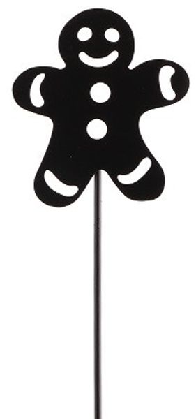 TrendLine Deko Eisen Figurenstecker Plätzchenmann 35 x 0,5 x 7,5 cm schwarz