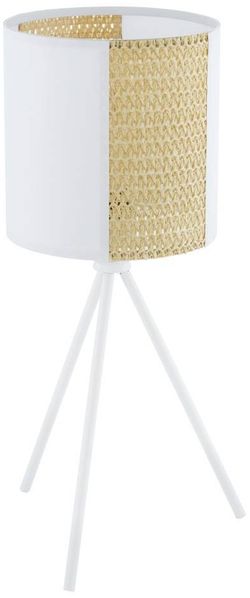 Eglo 43555 Tischleuchte ARNHEM weiss, braun H:61 Ø:24cm mit Kabelschalter