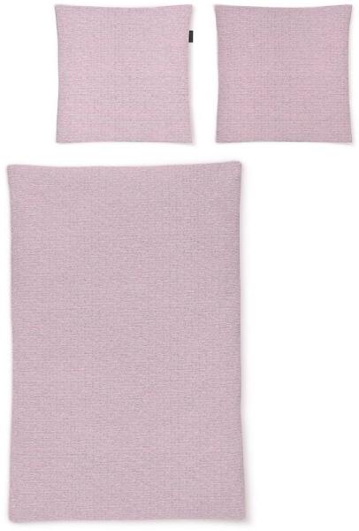 Irisette Easy Soft-Seersucker Bettwäsche 135x200 Melange rosa weiß 8514-60