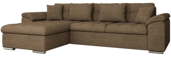 Ecksofa Diana mit Schlaffunktion und Bettkasten (Farbe: Lux 03, Seite: Links) Bild 1