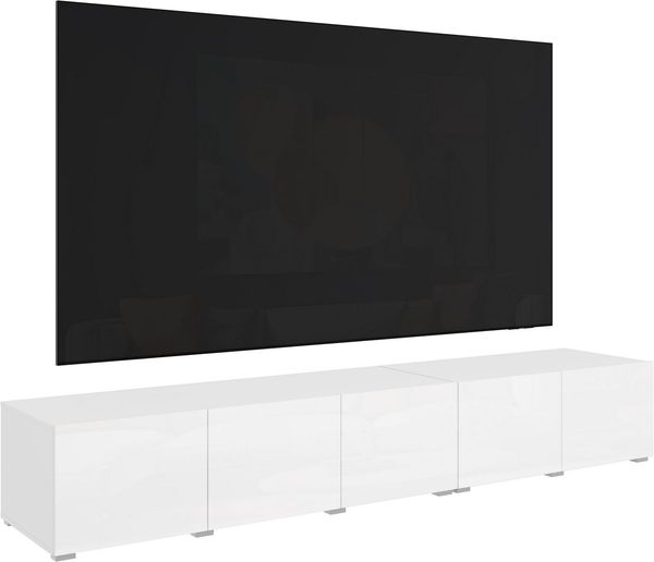 OTTO home Lowboard Denver 250 cm für bis zu 98-Zoll TVs - Weltmeisterschaft im XXL Format, Wahlweise mit oder ohne offenes Fach in der Mitte