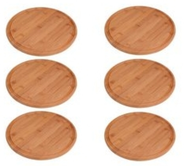 6 Stück Fleischteller aus BAMBUS Ø 25 cm Bild 5