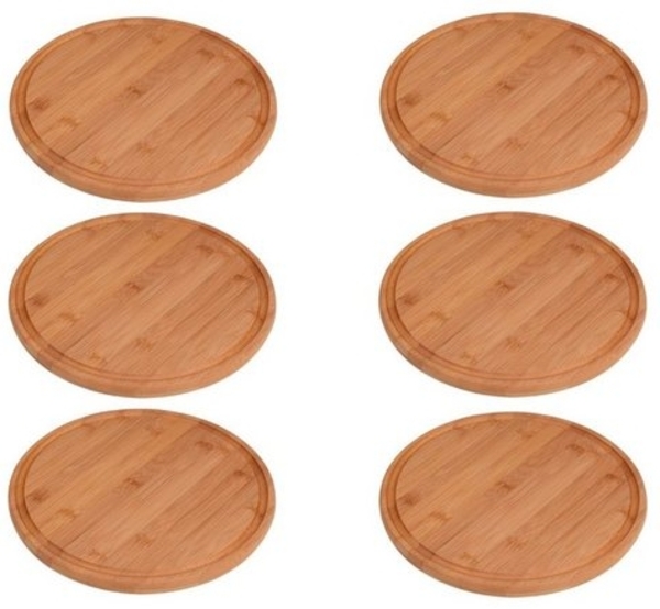 6 Stück Fleischteller aus BAMBUS Ø 25 cm Bild 3