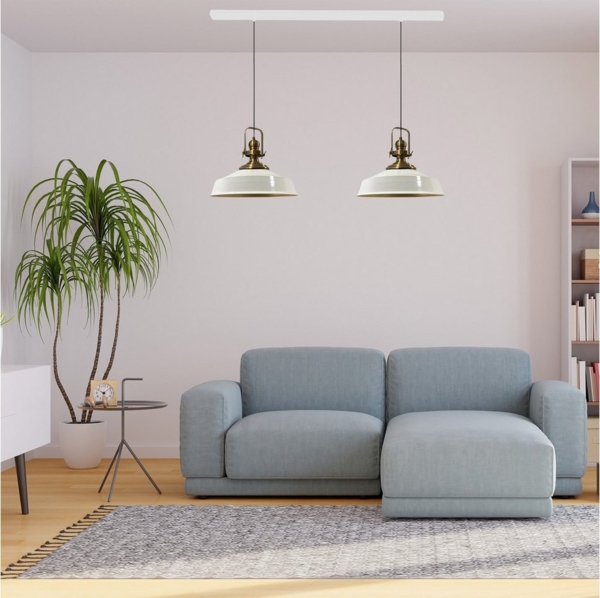 Bamyum Pendelleuchte Asletl Hängelampe aus Metall 2 Flammige, E27, Vintage Lampe, ohne Leuchtmittel Bild 3