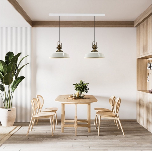 Bamyum Pendelleuchte Asletl Hängelampe aus Metall 2 Flammige, E27, Vintage Lampe, ohne Leuchtmittel Bild 2