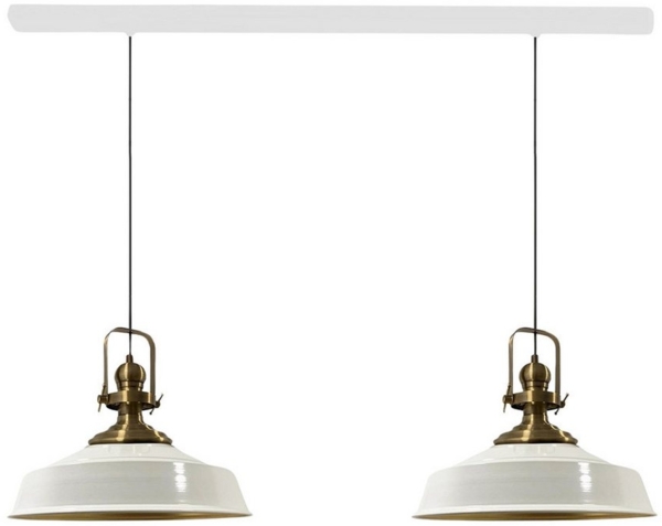 Bamyum Pendelleuchte Asletl Hängelampe aus Metall 2 Flammige, E27, Vintage Lampe, ohne Leuchtmittel Bild 5