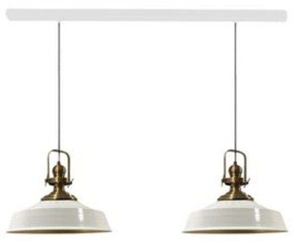 Bamyum Pendelleuchte Asletl Hängelampe aus Metall 2 Flammige, E27, Vintage Lampe, ohne Leuchtmittel Bild 6