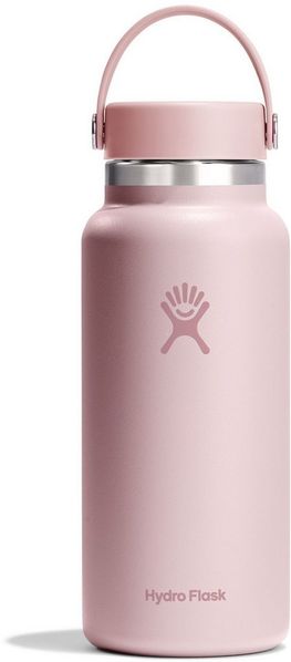 HYDRO FLASK - Wide Mouth Trinkflasche 946ml (32 oz) - Isolierte Wasserflasche aus Edelstahl - Sportflasche mit auslaufsicherem Flex Cap-Deckel & Gurt - Thermoflasche Spülmaschinenfest - Trillium