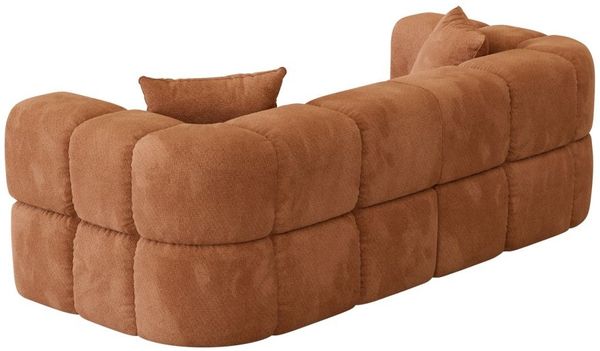 Sofa Designersofa VEGA 3-Sitzer in Stoff Egon Rostbraun Bild 3