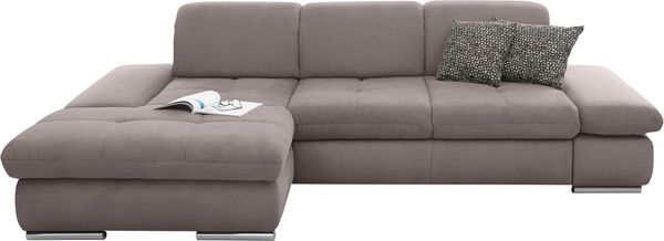 set one by Musterring Ecksofa SO4100 V, mit verstellbaren Kopfteilen, wahlweise mit Funktionen, Cord-Bezug