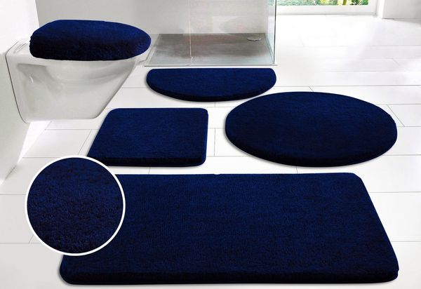 OTTO home Badematte Merida, Badvorleger, Badezimmer Teppich, Höhe 32 mm, rutschhemmend beschichtet, schnell trocknend, strapazierfähig, fußbodenheizungsgeeignet, Kunstfaser, rechteckig, Badteppich, Uni Farben, rechteckig, rund & als 2-tlg. Set erhältlich