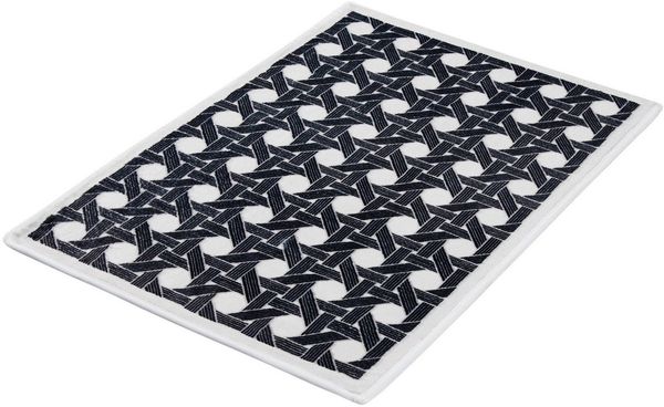 Kleine Wolke Badematte Vienna, Höhe 5 mm, rutschhemmend beschichtet, fußbodenheizungsgeeignet, Polyester, rechteckig, Badteppich, geringe Höhe, modernes Design, waschbar