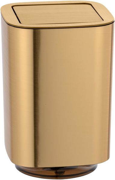 WENKO AURON Kosmetikeimer 5,5 Liter, Gold glänzend