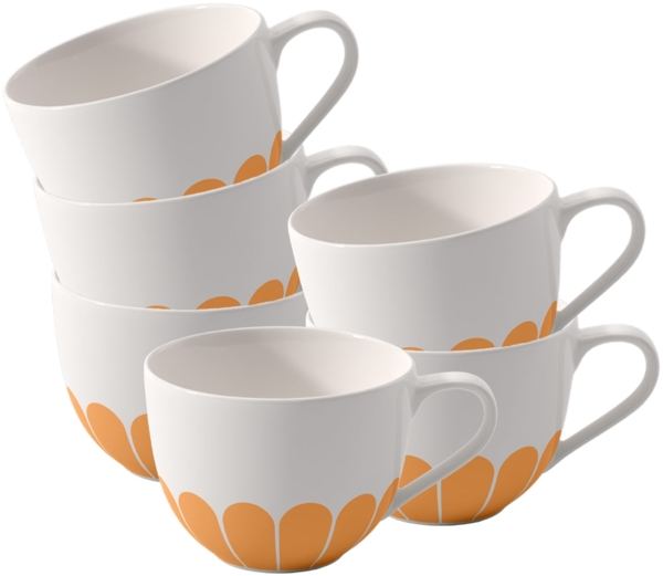 Villeroy & Boch Fleur Couleur Kaffeetasse 160 ml 6er Set - Soleil