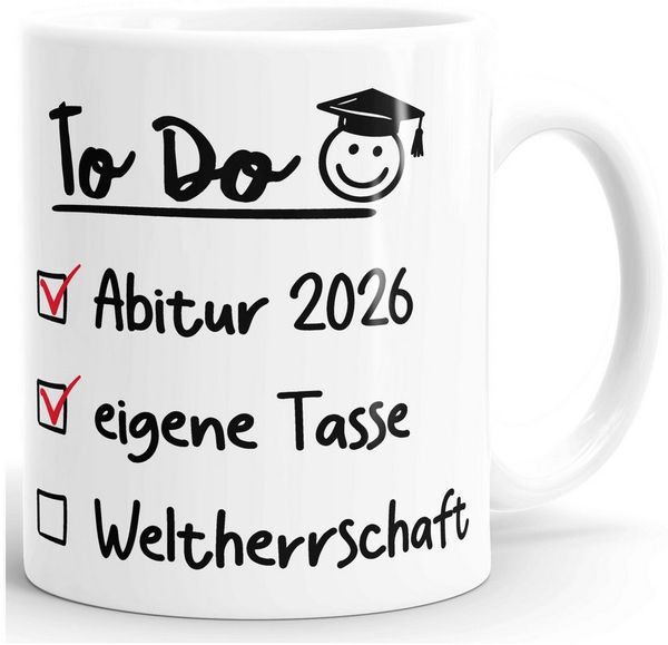 MoonWorks Tasse Kaffee-Tasse Geschenkidee Abitur 2026 - Abschluss Geschenke Männer, Keramik