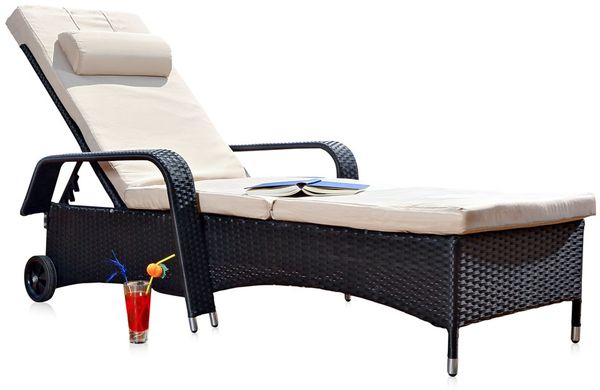 Sonnenliege Polyrattan Gartenlounge Liegestuhl Balkon Sitzgruppe Grau Bild 12