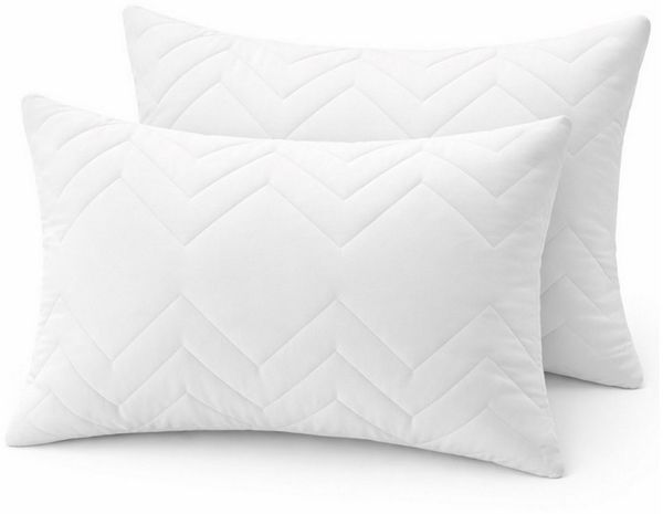 SEI Design Microfaserkissen Kopfkissen Kissen Zierkissen Sofakissen Nackenstützkissen 50x70, Füllung: 100% Mikrofaser, Seitenschläfer, Rückenschläfer, Bauchschläfer, 2-er SET, Schlafkissen gesteppt mit Reißverschluss Kochfest 95°