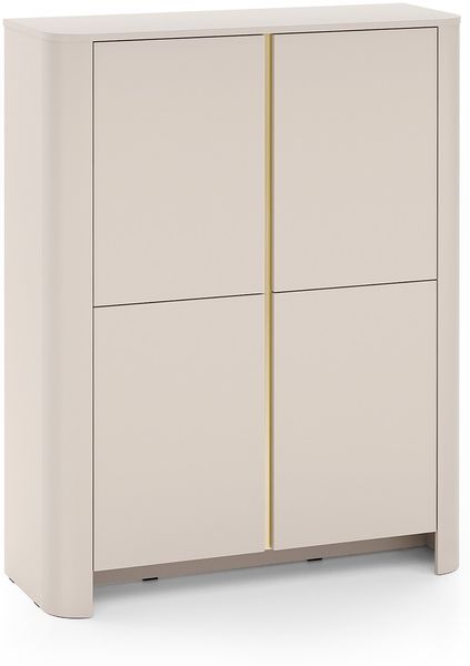 Bettso 'FARI' Hochkommode, Holzwerkstoff Kaschmir, 132x39x103cm