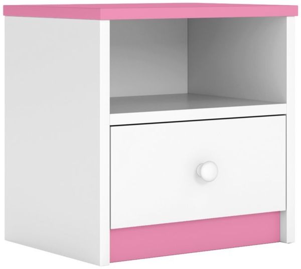 Raumhirsch Furniture Nachttisch Nachttisch für Kinder, Kindernachttisch Hellrosa