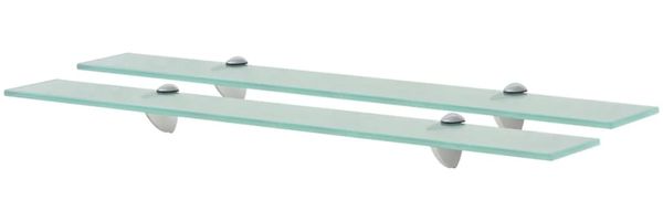 vidaXL Schwebende Regale 2 Stk. Glas 70x10 cm 8 mm [3051498]
