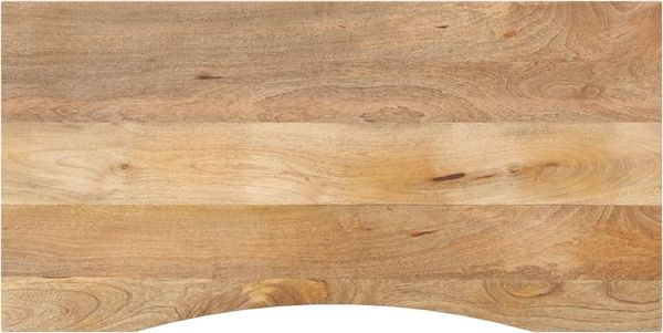 vidaXL Schreibtischplatte mit Aussparung 110x60x2,5cm Massivholz Mango 370202