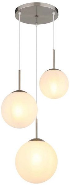 NOWA Pendelleuchte KOP, ohne Leuchtmittel, Hängeleuchte, Hängeleuchte, Glaskugeln opal, alabaster Optik