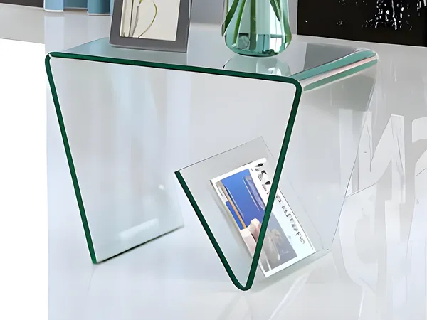 Vente-unique - Beistelltisch - Sicherheitsglas - ZENIA