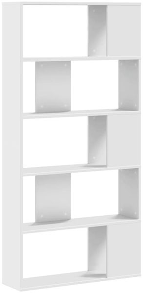 vidaXL Bücherregal 5 Böden Weiß 80,5x23,5x162,5 cm Holzwerkstoff 852771 Bild 4