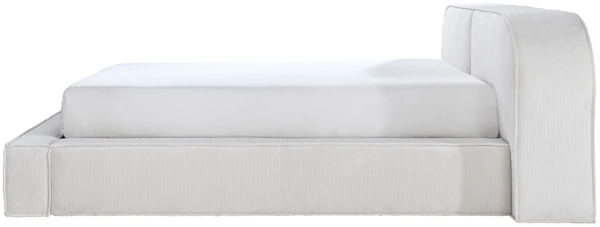 Vente-unique - Bett mit Bettkasten - 180 x 200 cm - Cord - Cremefarben - LIRABA von Maison Céphy Bild 6