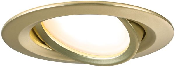 LED Einbauleuchte 3-Step-Dim Nova Coin 3-Step-Dim Basisset schwenkbar rund 84mm 50° Coin 3x6W 3x470lm 230V dimmbar 2700K Gold matt
