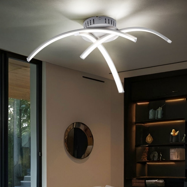 LED Deckenlampe, Strahler gebogen, Durchmesser 40 cm Bild 3