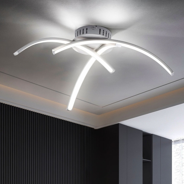 LED Deckenlampe, Strahler gebogen, Durchmesser 40 cm Bild 2