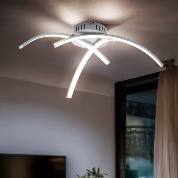 LED Deckenlampe, Strahler gebogen, Durchmesser 40 cm Bild 4