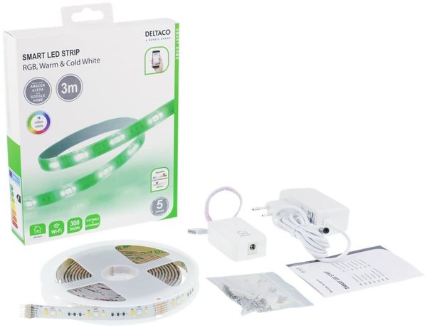 Deltaco SH-LS3M Universalstreifenleuchte Mehrfarbig 802.11b 802.11g Wi-Fi 4 (802.11n) LED Multi 2700 K
