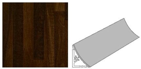 Getalit Wandanschlußsystem Plus 59 cm, 20 x 30 mm, Butcherblock-Optik