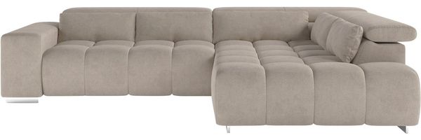 COTTA Ecksofa Orion L-Form, mit Kopfteilverstellung & 5 Nierenkissen