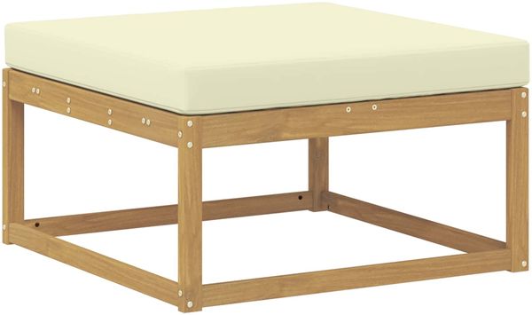 vidaXL Outdoor-Sofagarnitur mit Kissen 4 pcs Weiß und Creme Polyester 3386289 Bild 4