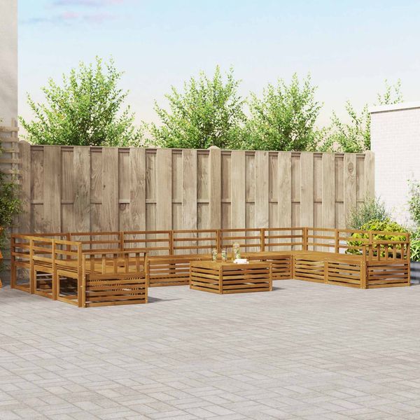 vidaXL Sofagarnituren 11 pcs Natur Massivholz Akazie 3374239