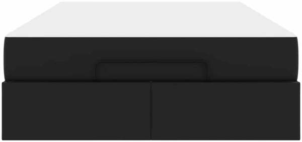 vidaXL Bettgestell mit Matratze Schwarz 120 x 200 cm Kunstleder 3399421 Bild 5