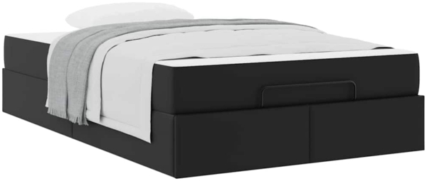 vidaXL Bettgestell mit Matratze Schwarz 120 x 200 cm Kunstleder 3399421 Bild 2
