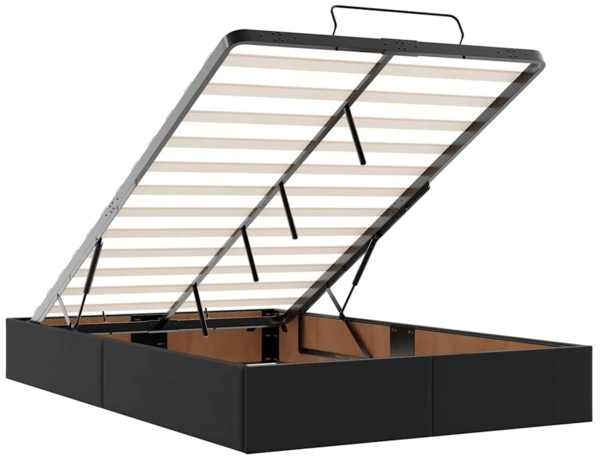 vidaXL Bettgestell mit Matratze Schwarz 120 x 200 cm Kunstleder 3399421 Bild 10