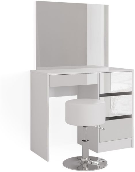 Schminktisch-Set Sherry Weiß 90 cm mit Hocker Vicco