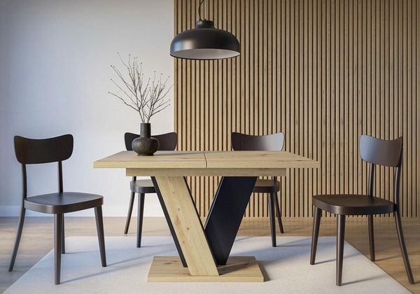 Compleo Esstisch Küchentisch MANO, ausziehbar 120-160 cm, Esszimmertisch