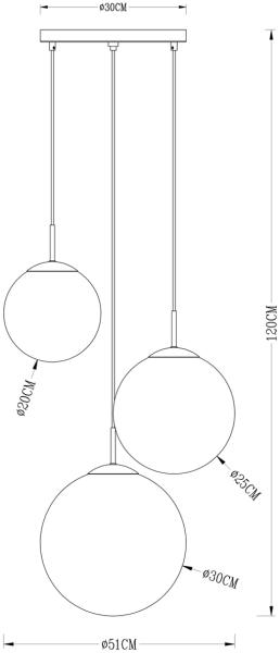 Hängeleuchte Esszimmer Pendelleuchte Wohnzimmer Hängelampe Kugeln 15865-3 Bild 4