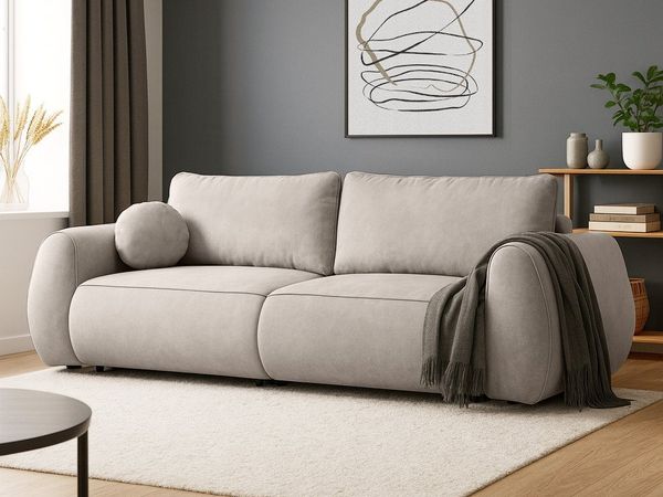 Beautysofa Schlafsofa BRAVO 2‑in‑1, umwandelbar zum Ecksofa links/rechts, mit Bettkasten, Schlaffunktion, VELO Stoff, Liegefläche: 143x202 cm