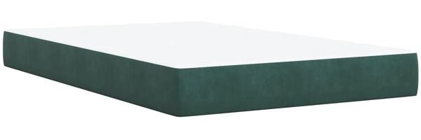 vidaXL Boxspringbett mit Matratze Dunkelgrün 120x200 cm Samt 3294613 Bild 11